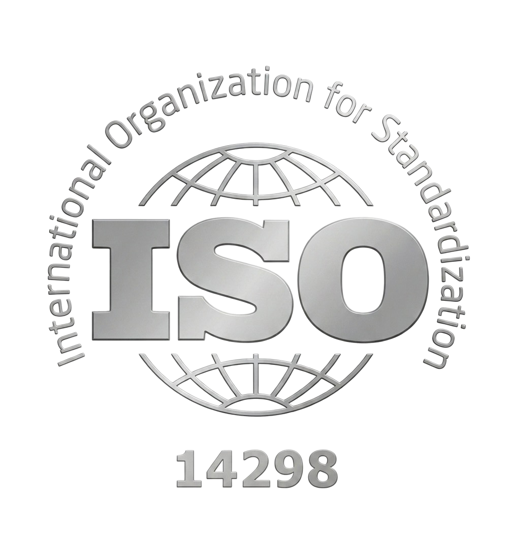 ISO 14298 certified — security printing
